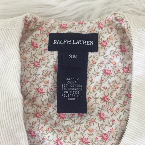 Ralph Lauren Other - Ralph Lauren baby corduroy wrap vest